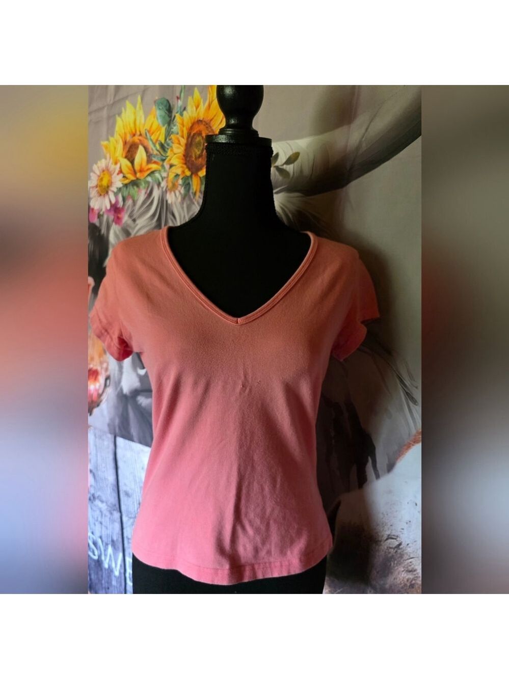 Vintage Express Pink Fitted Short Sleeve Tee Y2K